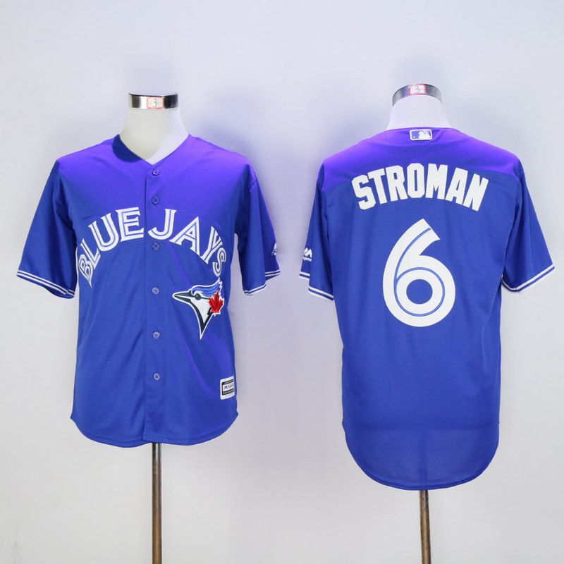 Men Toronto Blue Jays #6 Stroman Blue MLB Jerseys